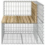 Garden Bench Gabion Design 92x71x65.5 cm Impregnated Wood Pine - Top-Down View