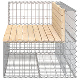Garden Bench Gabion Design 122x71x65.5 cm Solid Wood Pine - Top-Down View