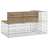 Garden Bench Gabion Design 122x71x65.5 cm Impregnated Wood Pine - 45-Degree Angle