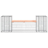 Garden Bench Gabion Design 183x41x60.5 cm Solid Wood Douglas - Side View