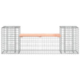 Garden Bench Gabion Design 183x41x60.5 cm Solid Wood Douglas - 45-Degree Angle