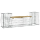 Garden Bench Gabion Design 183x41x60.5 cm Impregnated Wood Pine - Front View