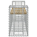 Garden Bench Gabion Design 183x41x60.5 cm Impregnated Wood Pine - Top-Down View