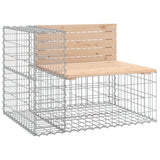Garden Bench Gabion Design 184x71x65.5 cm Solid Wood Pine - Side View