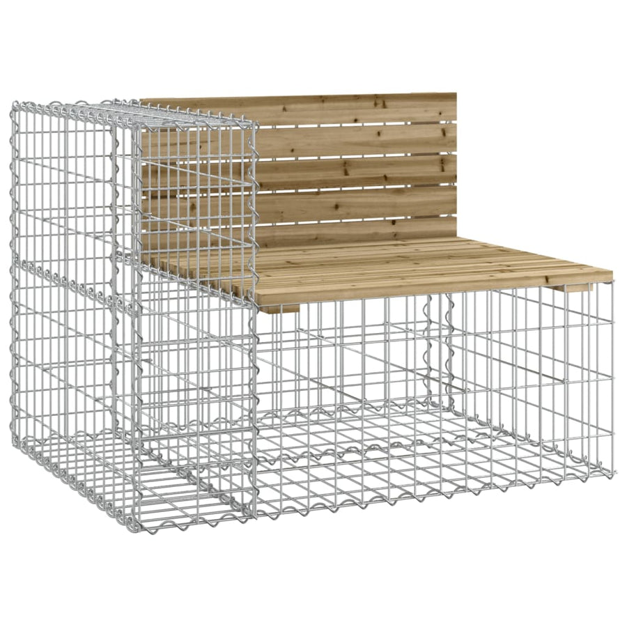 Garden Bench Gabion Design 184x71x65.5 cm Impregnated Wood Pine