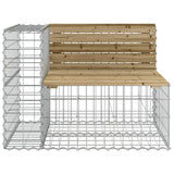 Garden Bench Gabion Design 184x71x65.5 cm Impregnated Wood Pine - Top-Down View