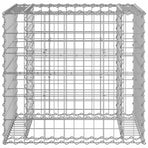 Garden Bench with Gabion Basket Solid Wood Pine