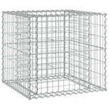 Garden Bench with Gabion Basket Solid Wood Pine - Close-Up Angle