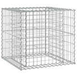 Garden Bench with Gabion Basket Solid Wood Douglas - Close-Up Angle
