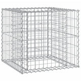 Garden Bench with Gabion Basket Impregnated Wood Pine - Close-Up Angle