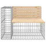 Garden Bench Gabion Design 287x71x65.5 cm Solid Wood Pine - Top-Down View