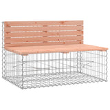 Garden Bench Gabion Design 347x71x65.5 cm Solid Wood Douglas - 45-Degree Angle