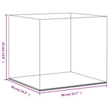 Display Box Transparent 40x36x35 cm Acrylic - Rear View