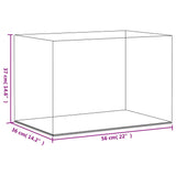 Display Box Transparent 56x36x37 cm Acrylic - Rear View