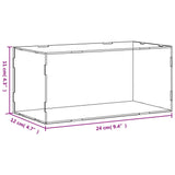 Display Box Transparent 24x12x11 cm Acrylic - Rear View
