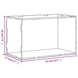 Display Box Transparent 31x17x19 cm Acrylic - Rear View
