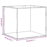 Display Box Transparent 40x36x35 cm Acrylic - Rear View