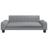 Kids Sofa Light Grey 90x53x30 cm Fabric