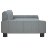 Kids Sofa Light Grey 90x53x30 cm Fabric - Top-Down View