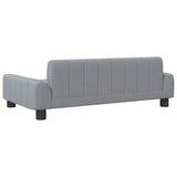 Kids Sofa Light Grey 90x53x30 cm Fabric - 45-Degree Angle