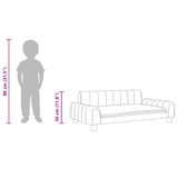 Kids Sofa Light Grey 90x53x30 cm Fabric - Low Angle
