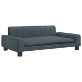 Kids Sofa Dark Grey 90x53x30 cm Fabric - Front View