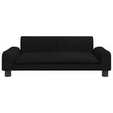 Kids Sofa Black 90x53x30 cm Fabric - Side View