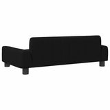 Kids Sofa Black 90x53x30 cm Fabric - 45-Degree Angle