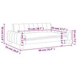 Kids Sofa Black 90x53x30 cm Fabric - Close-Up Angle