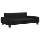 Kids Sofa Black 90x53x30 cm Faux Leather - Front View