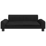 Kids Sofa Black 90x53x30 cm Faux Leather - Side View