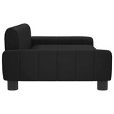 Kids Sofa Black 90x53x30 cm Faux Leather - Top-Down View