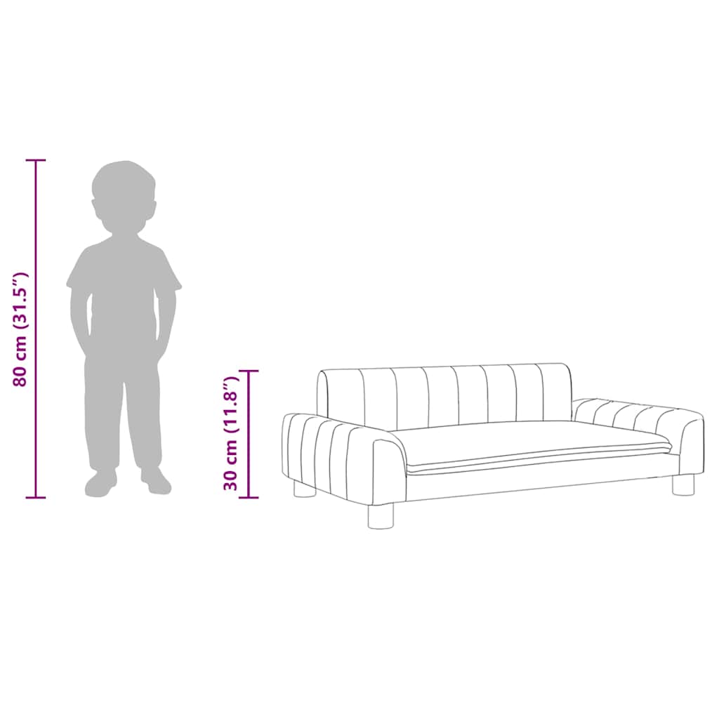 Kids Sofa Black 90x53x30 cm Faux Leather