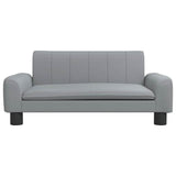 Kids Sofa Light Grey 70x45x30 cm Fabric