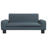 Kids Sofa Dark Grey 70x45x30 cm Fabric - Side View