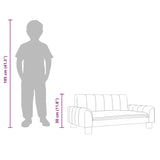 Kids Sofa Dark Grey 70x45x30 cm Fabric - Extra Image