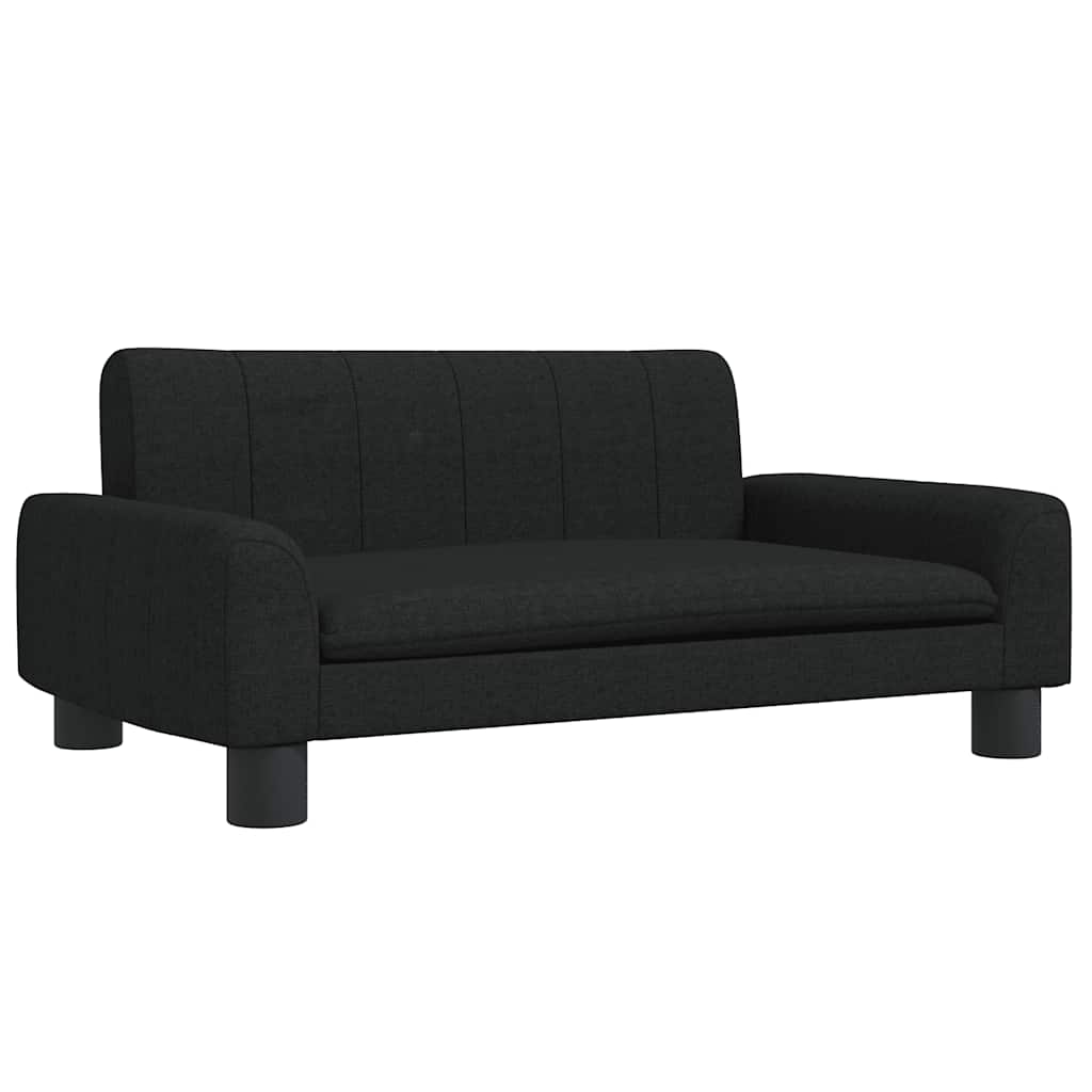 Kids Sofa Black 70x45x30 cm Fabric