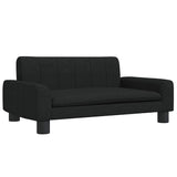 Kids Sofa Black 70x45x30 cm Fabric - Front View
