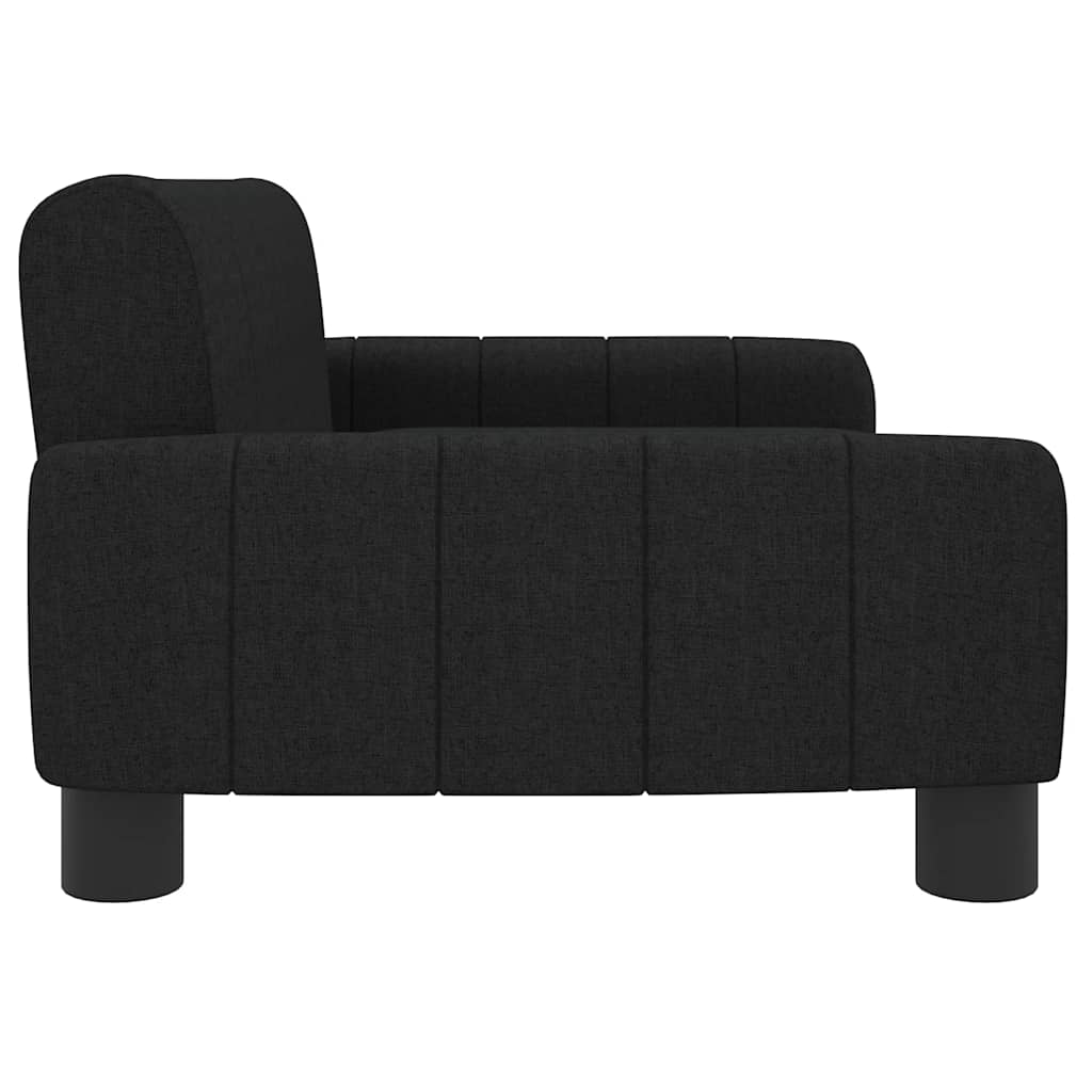 Kids Sofa Black 70x45x30 cm Fabric