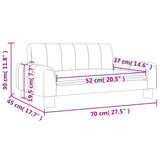 Kids Sofa Black 70x45x30 cm Fabric - Close-Up Angle
