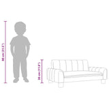 Kids Sofa Black 70x45x30 cm Fabric