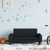 Kids Sofa Black 70x45x30 cm Fabric