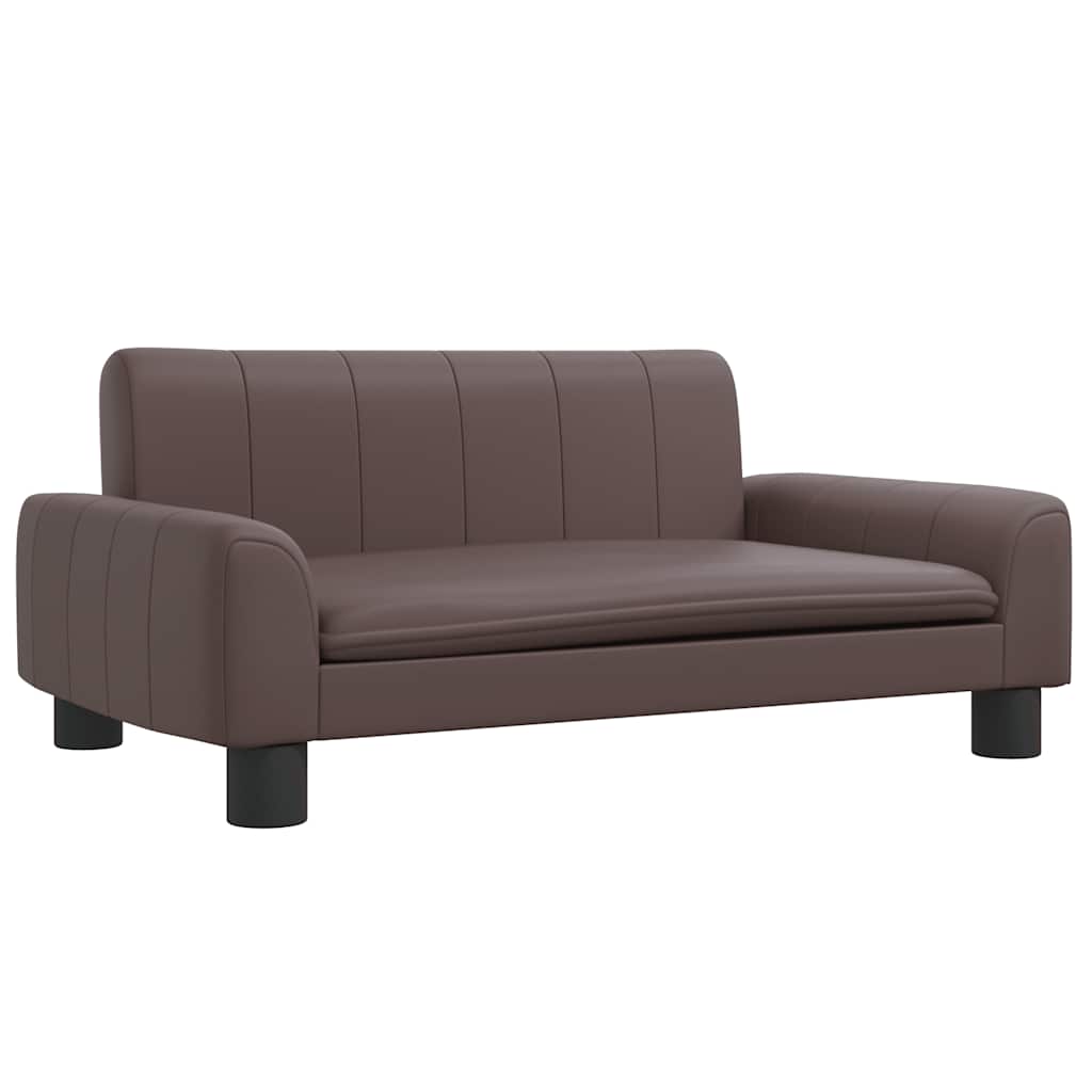 Kids Sofa Brown 70x45x30 cm Faux Leather