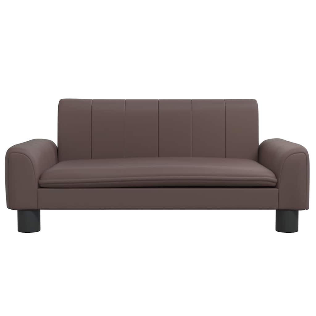 Kids Sofa Brown 70x45x30 cm Faux Leather
