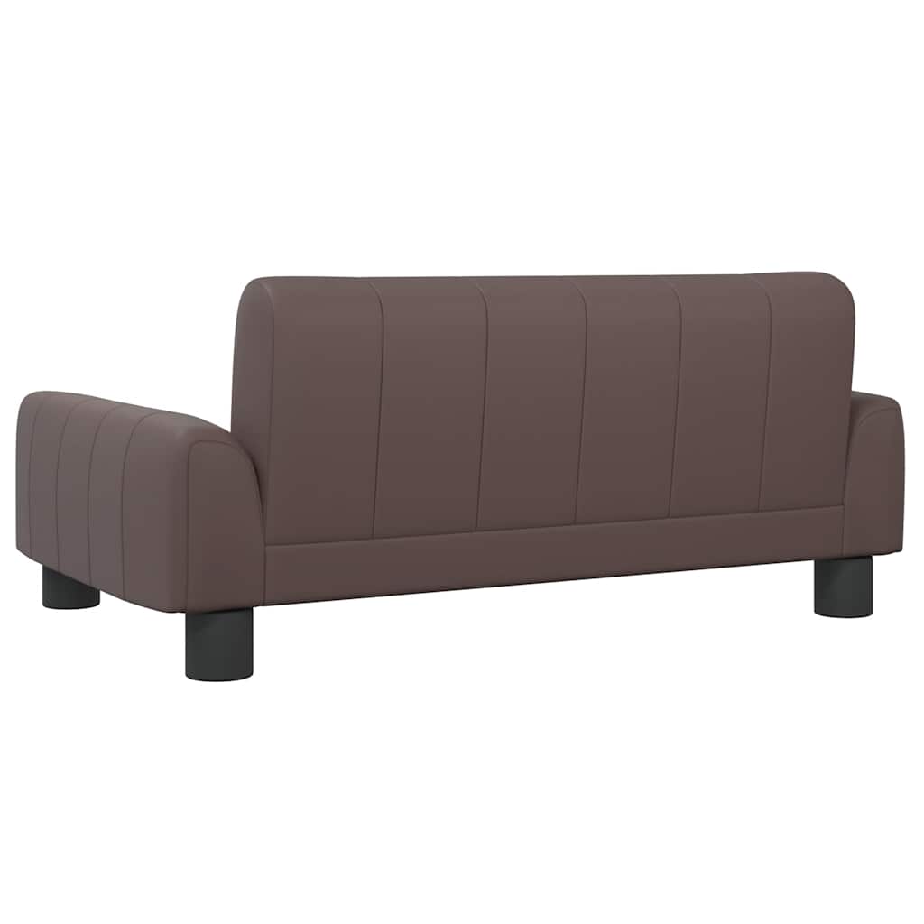 Kids Sofa Brown 70x45x30 cm Faux Leather