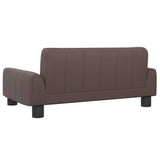 Kids Sofa Brown 70x45x30 cm Faux Leather