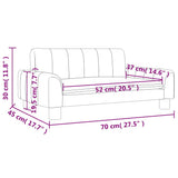 Kids Sofa Brown 70x45x30 cm Faux Leather