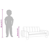 Kids Sofa Brown 70x45x30 cm Faux Leather - Low Angle
