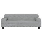 Kids Sofa Light Grey 90x53x30 cm Velvet