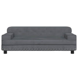 Kids Sofa Dark Grey 90x53x30 cm Velvet